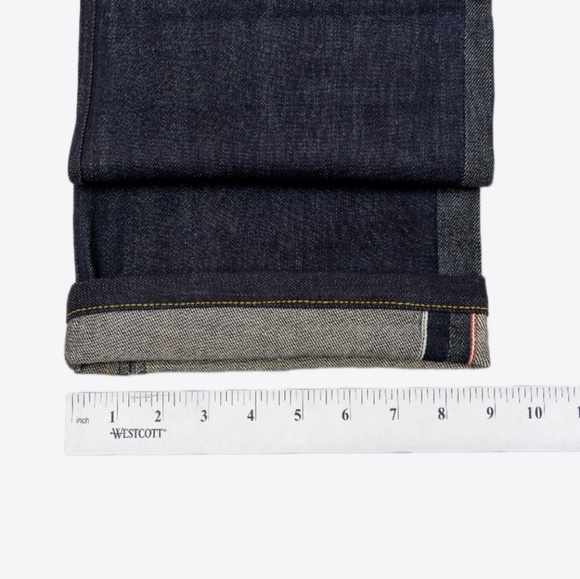 M. LAUREX HANDMADE TWO-TONE SELVEDGE DENIM JEANS - Picture 3 of 8